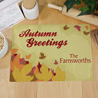 Autumn Greetings Personalized Cutting Board 63129993